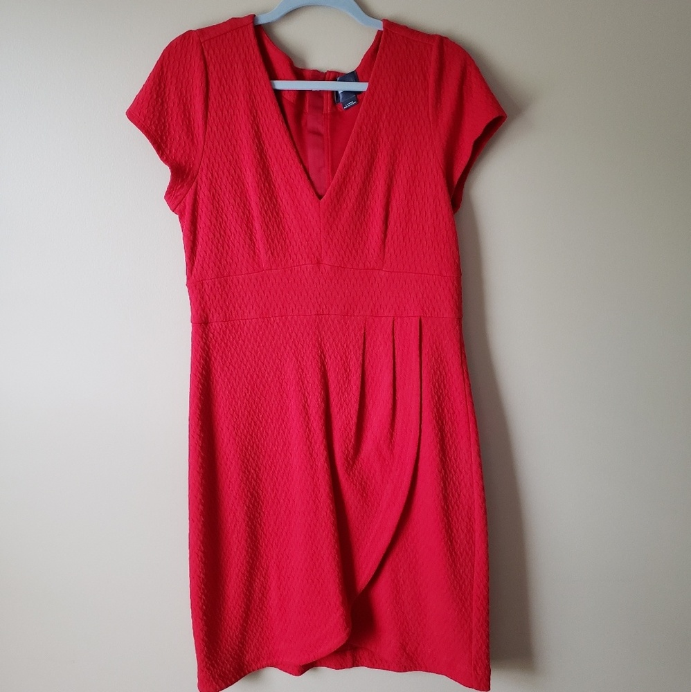 Anthropologie Maeve red stretch dress